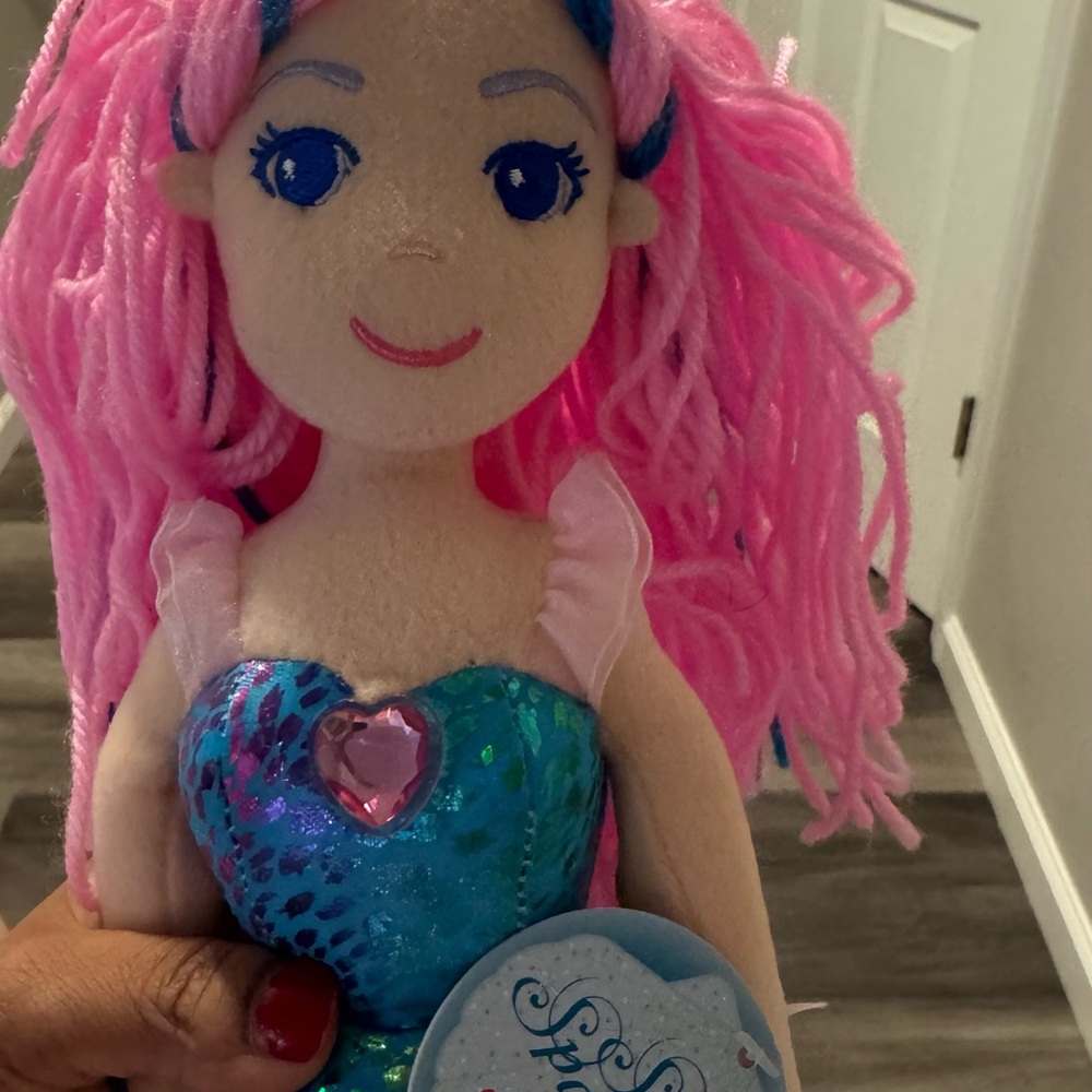 Pink and Blue Mermaid Doll Sea Soarkles by Aurora vintage